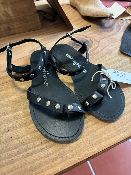 Studded Ankle Buckle Sandals