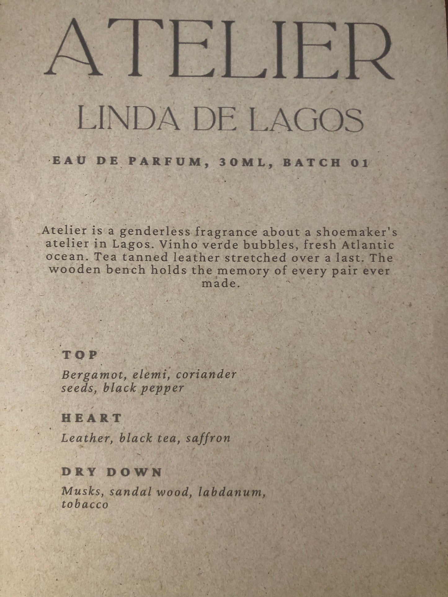 Atelier Linda de Lagos – Eau de Parfum