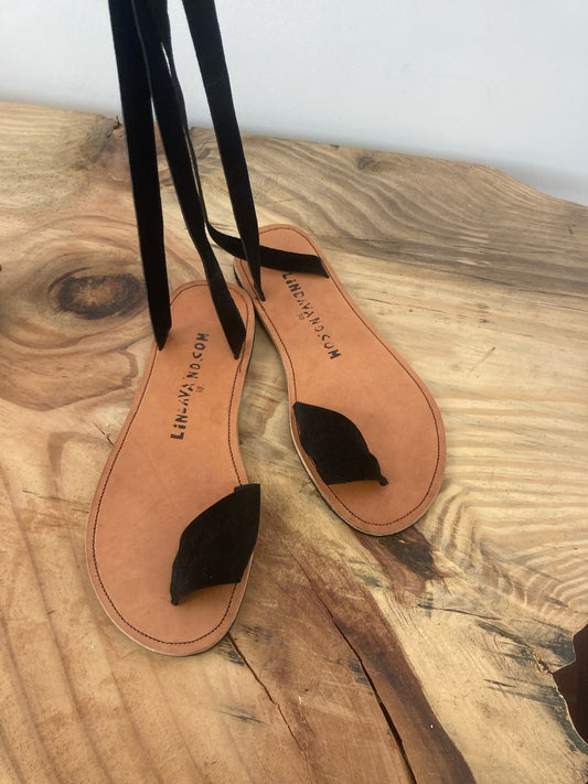 Amanda Suede Sandals with Leather Sole