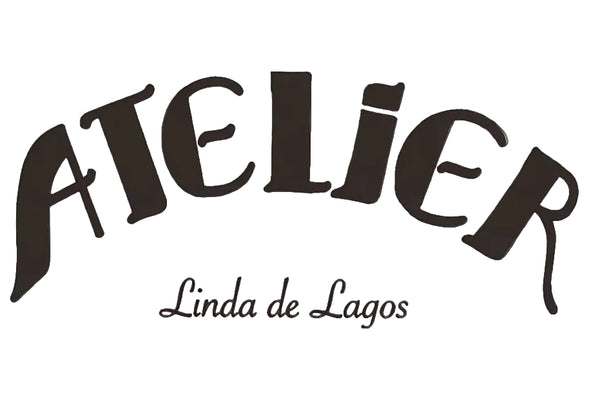 Black 'Atelier Linda de Lagos' text on a white background