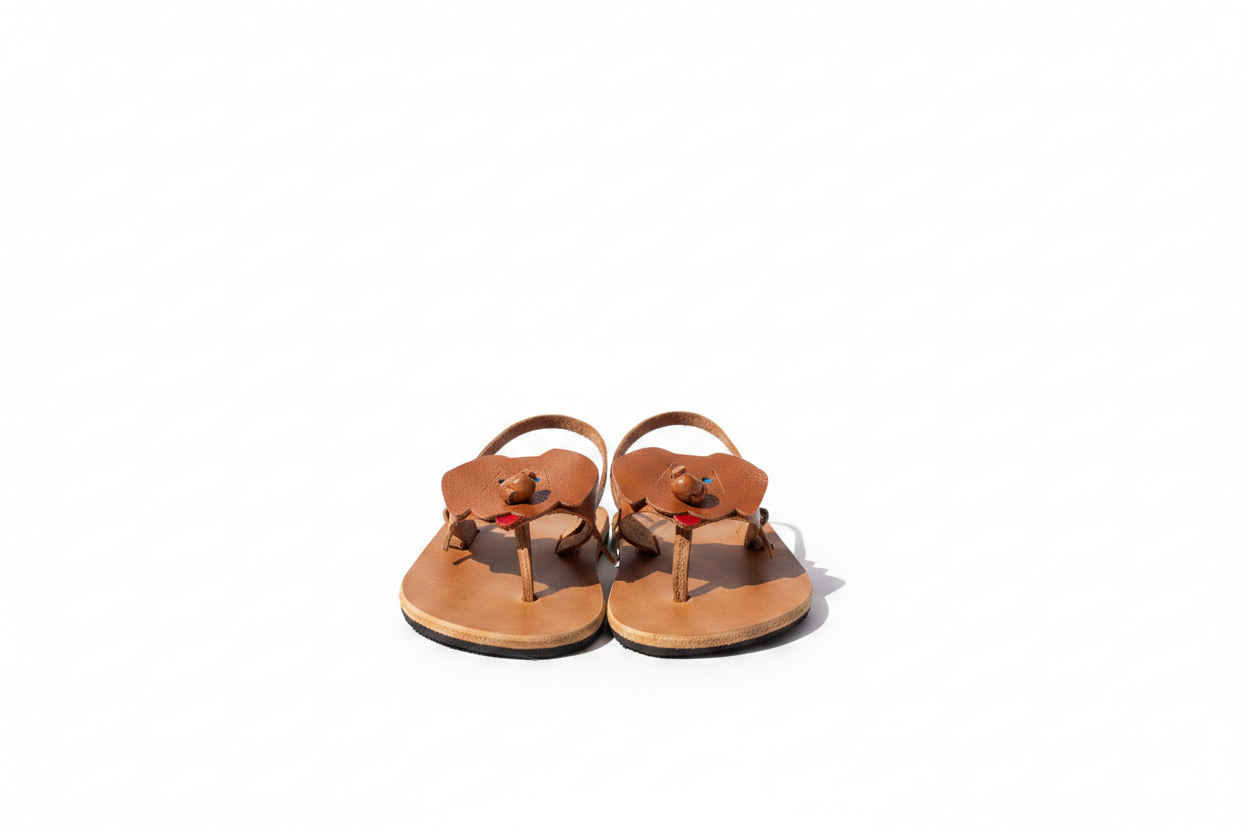 Kids Dog Face Flipflops