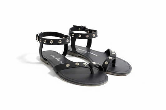 Studded Ankle Buckle Sandals